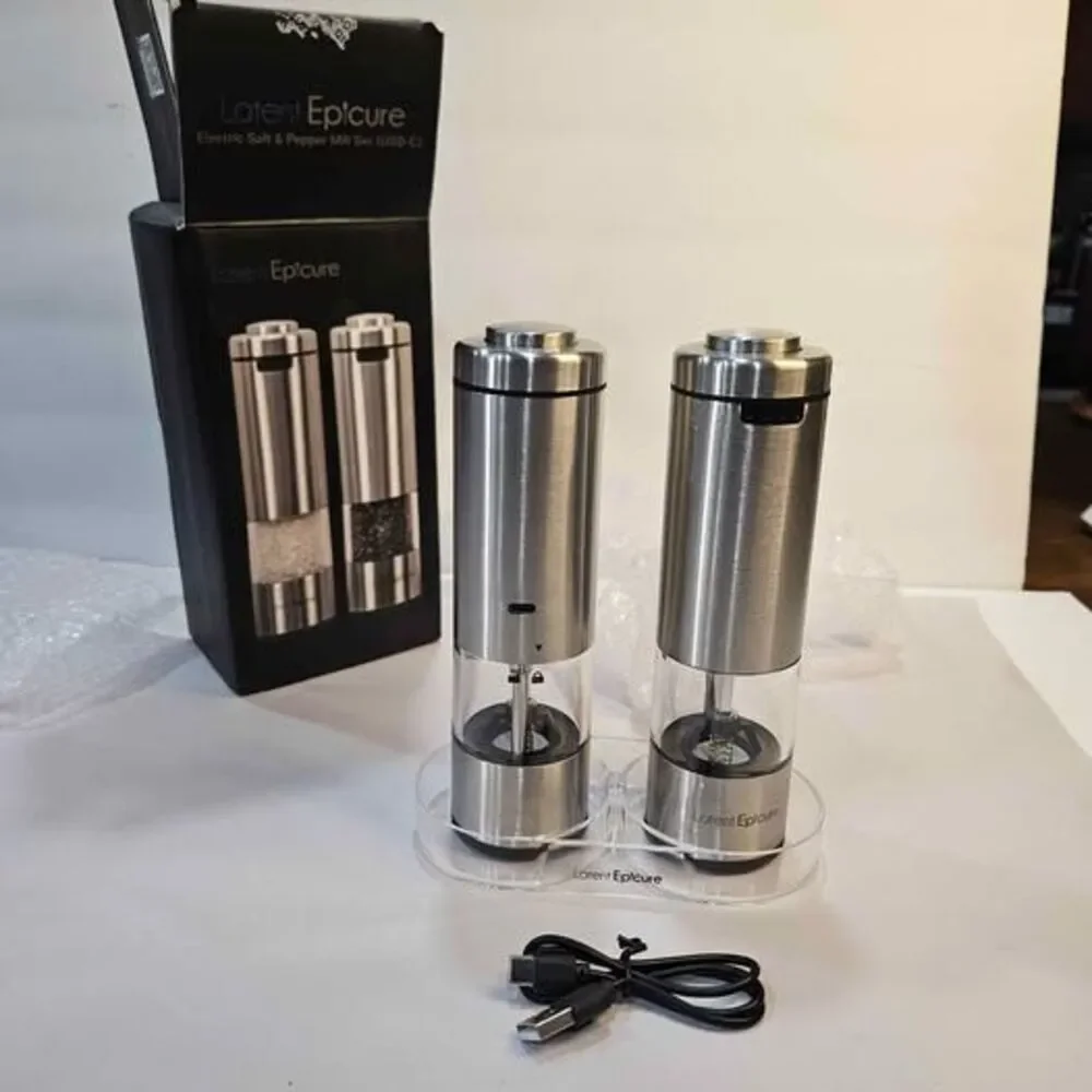 Latent Epicure Electric Salt & Pepper Mill Set